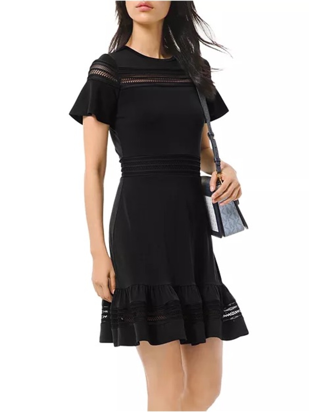MICHAEL Michael Kors Mesh-Inset Printed Dress